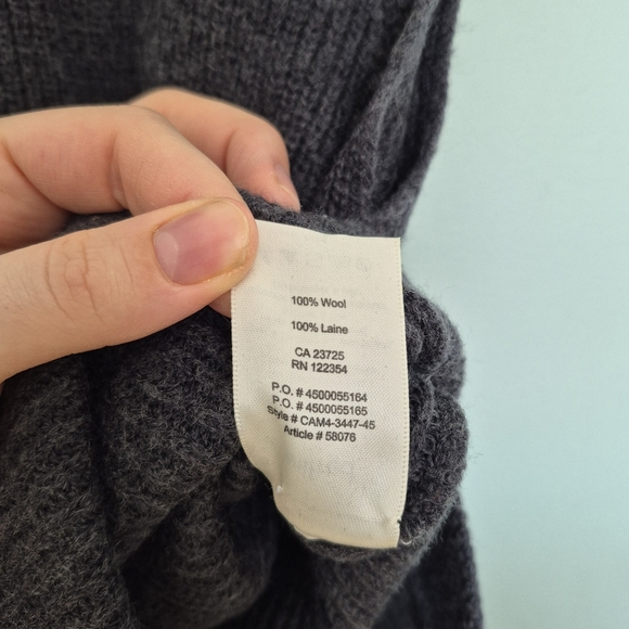 Wilfred Aritzia Women's Neutral Minimalist Grey Italian Wool Tunic Vest Size XS - Picture 6 of 6